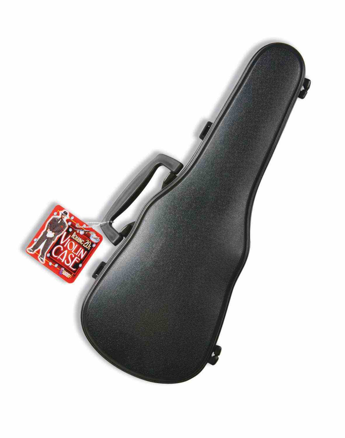 Roaring 20's 15" Violin Case Gangster Handbag Black Plastic
