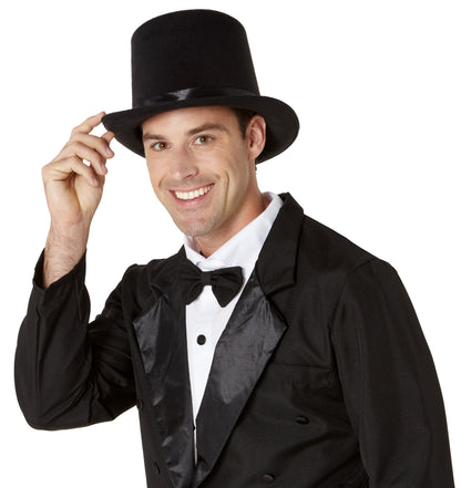 Super Deluxe Felt Black Top Hat Adult