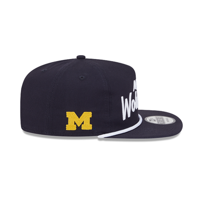 Michigan Wolverines - Golfer Team Text Snapback Hat New Era