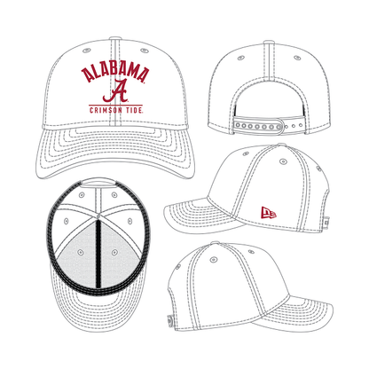 Alabama Crimson Tide - 9Seventy Team White Hat New Era