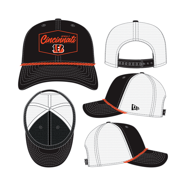 Cincinnati Bengals - 9Seventy Team Stretch-Snap Trucker Patch Hat New Era