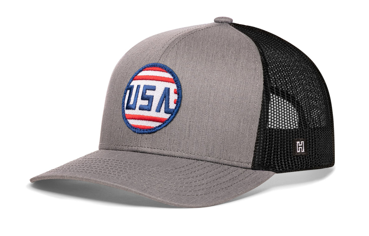 USA Stripes Trucker Haka Hat Black America Snapback
