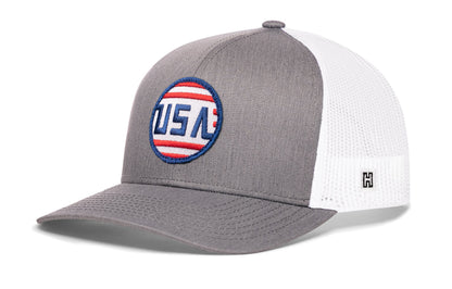 USA Stripes Trucker Haka Hat Black America Snapback