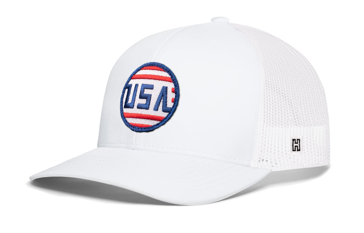 USA Stripes Trucker Haka Hat Black America Snapback