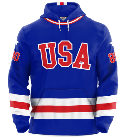 USA Hockey Miracle on Ice 1980 Authentic Royal Blue Hoodie