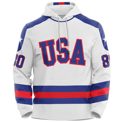 USA Hockey Miracle on Ice 1980 Authentic White Hoodie