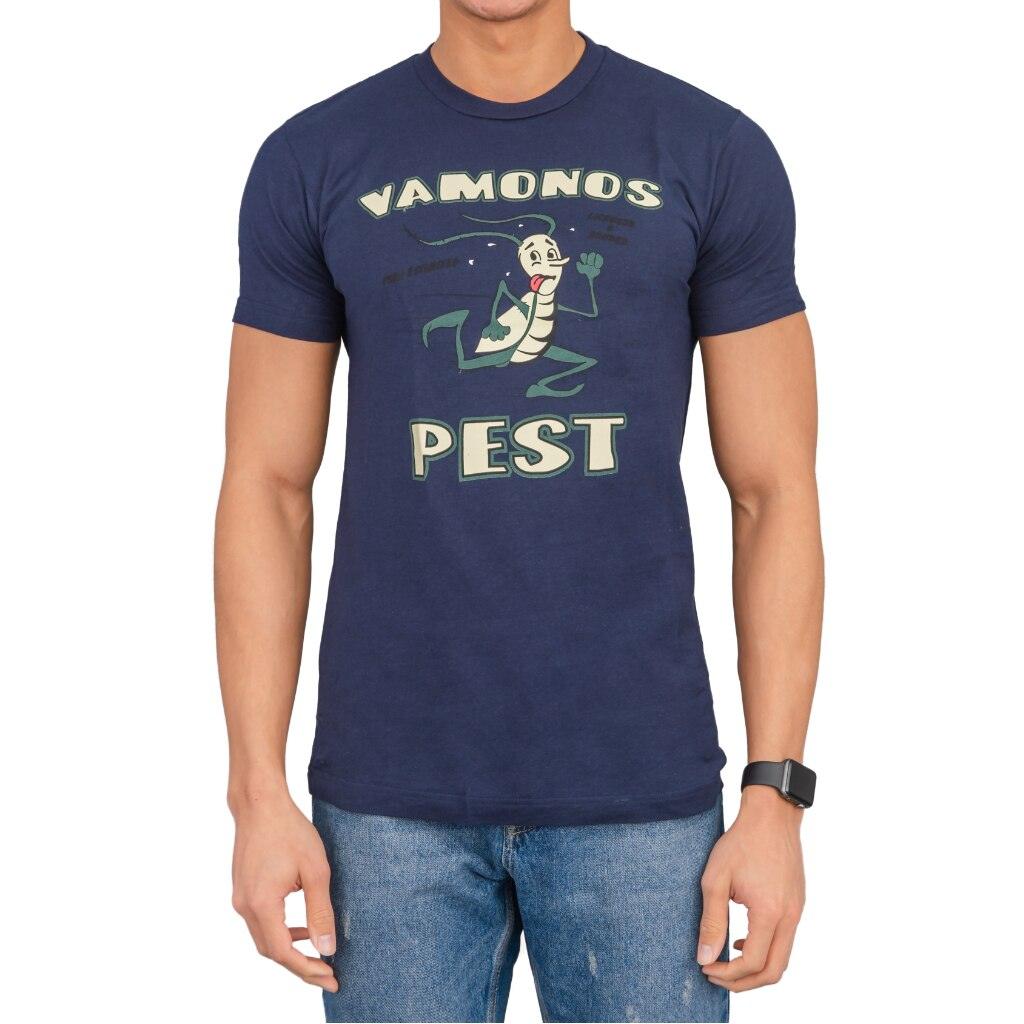 Vamonos Pest Logo Adult Navy T Shirt