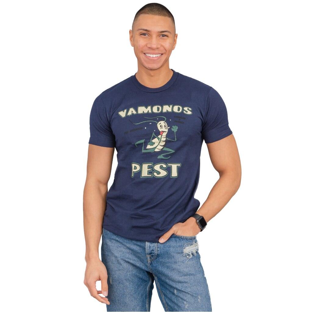 Vamonos Pest Logo Adult Navy T Shirt