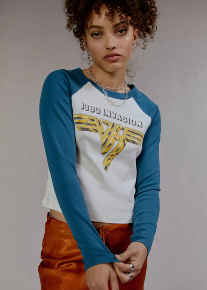 Van Halen 1980 World Invasion Tour Womens Raglan Band T Shirt – Daydreamer LA