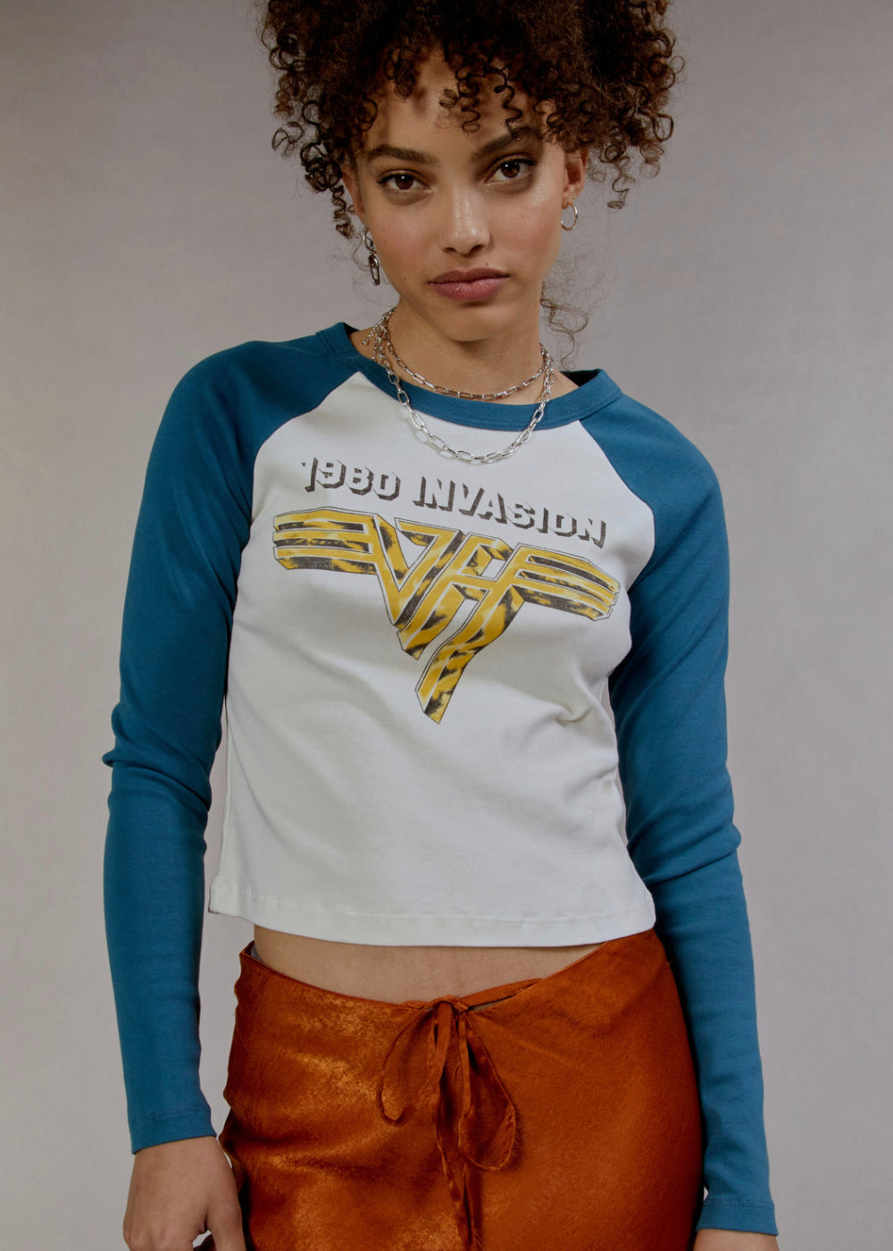 Van Halen 1980 World Invasion Tour Womens Raglan Band T Shirt – Daydreamer LA