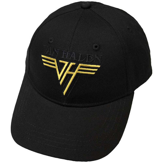 Van Halen Text & Yellow Logo Hat Black