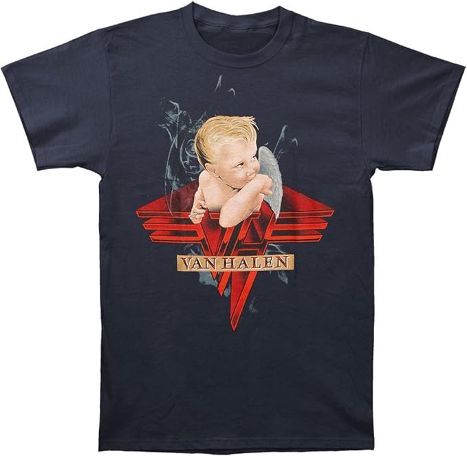 Van Halen Angel Smoking Mens T Shirt Black