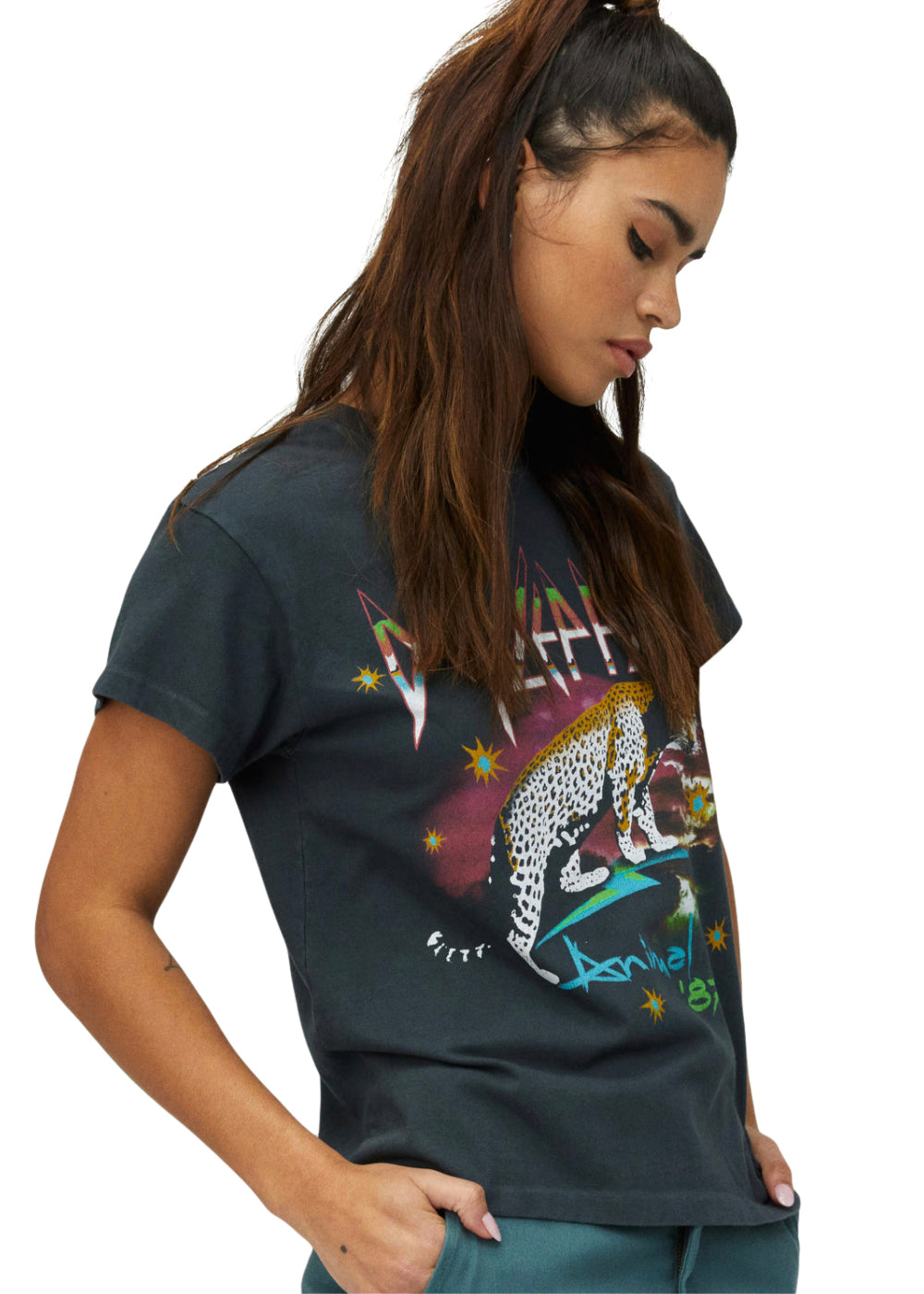Def Leppard Animals '87 Tour Womens Tee T Shirt Black by Daydreamer LA