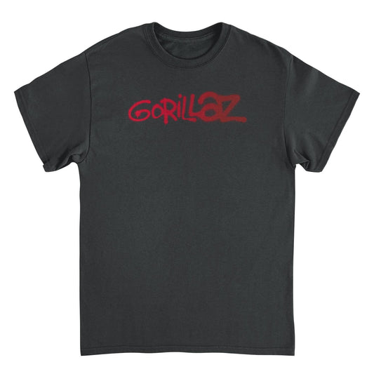 GORILLAZ Logo Graffiti Red Mens T Shirt