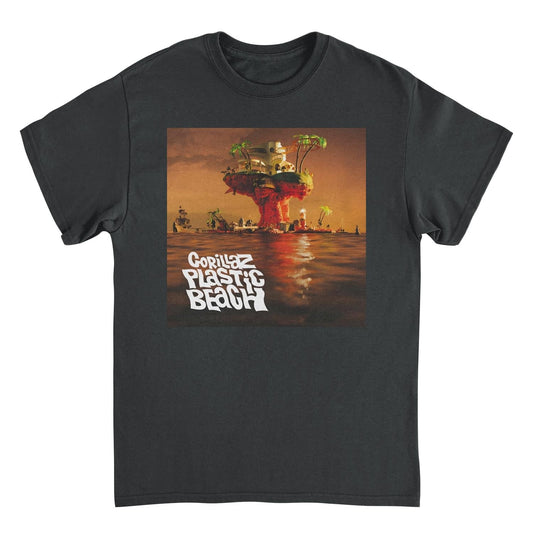 GORILLAZ Plastic Beach Artwork Mens T Shirt