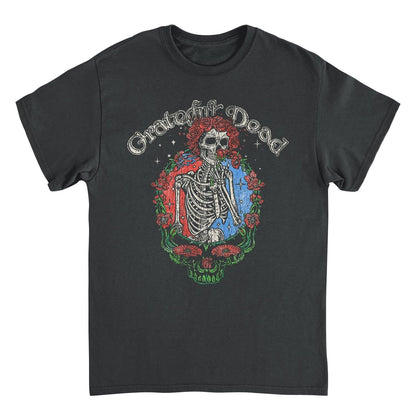 Grateful Dead Floral Stealie Mens T Shirt