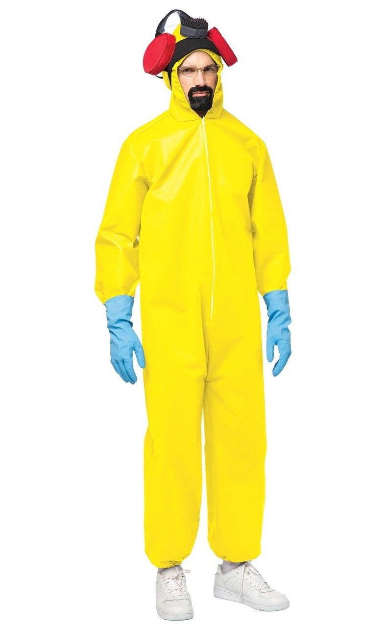 Walter White Walt Hazmat Yellow Suit Jumpsuit Costume