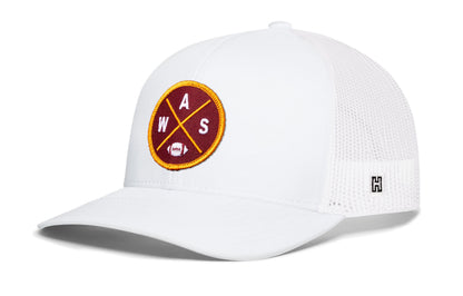 Washington DC Trucker Haka Hat Black WAS X Football Snapback