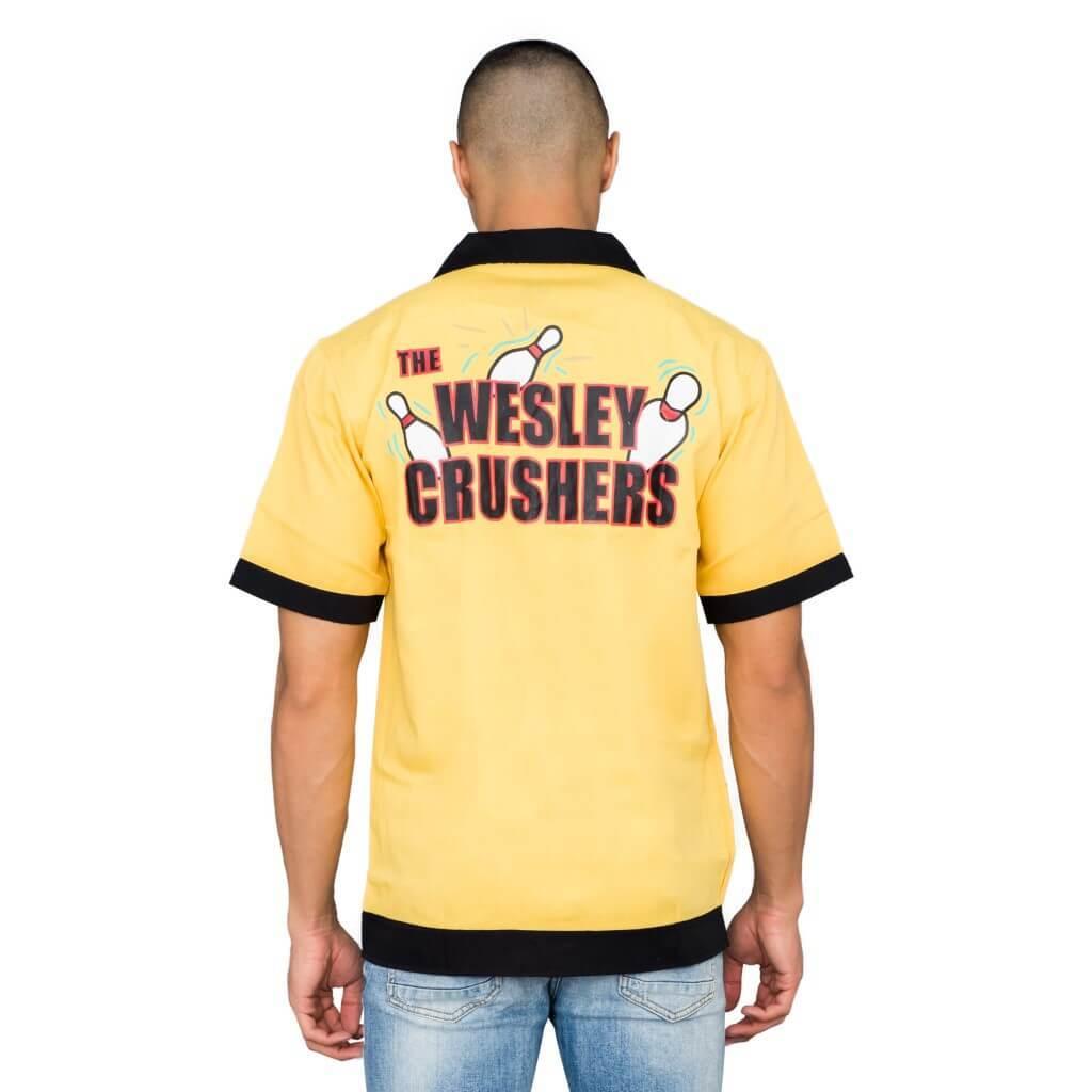 Wesley Crushers Bowling Gold Adult Button Up Costume Shirt