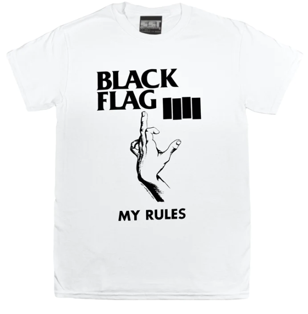 Black Flag My Rules Mens T Shirt