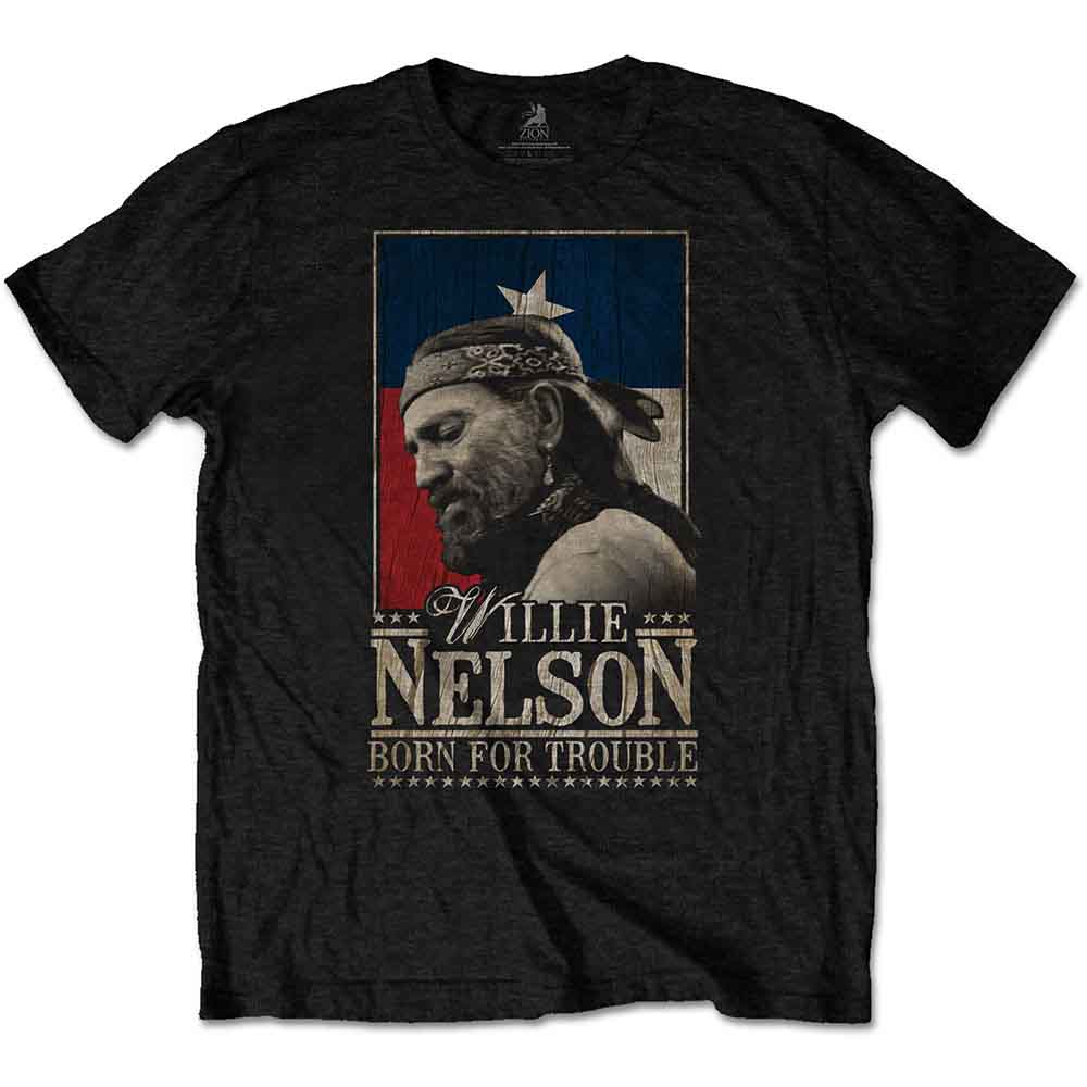 Willie Nelson Born For Trouble Mens T Shirt