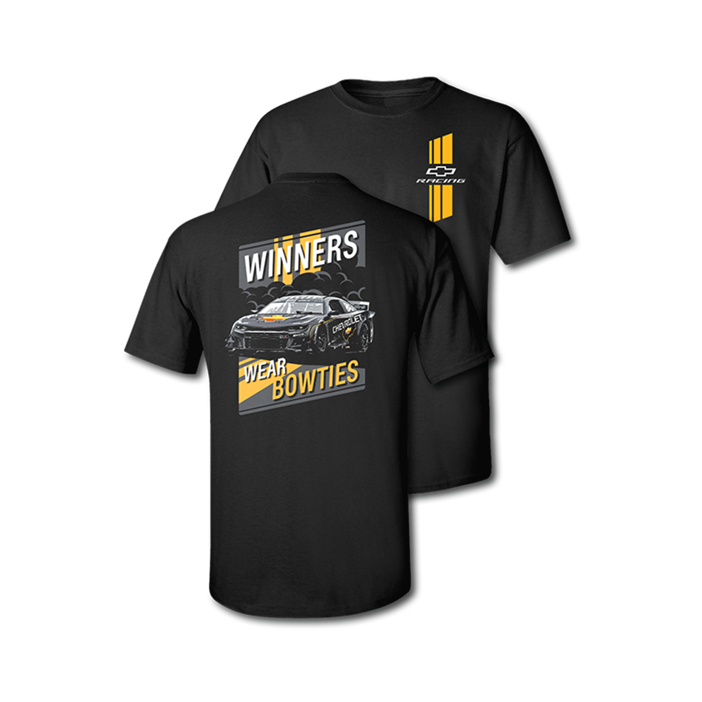 Chevy Racing "Winners Wear Bowties" Mens T Shirt Black