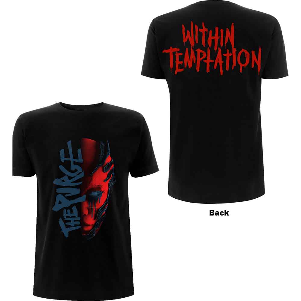 Within Temptation Purge Outline (Red Face) Womens T Shirt