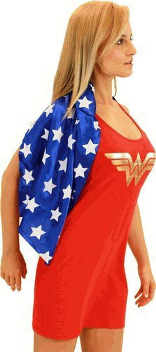 Wonder Woman Tank Dress with Detachable Cape