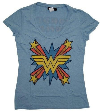 Wonder Woman The Skipper Logo Scoop Neck T Shirt