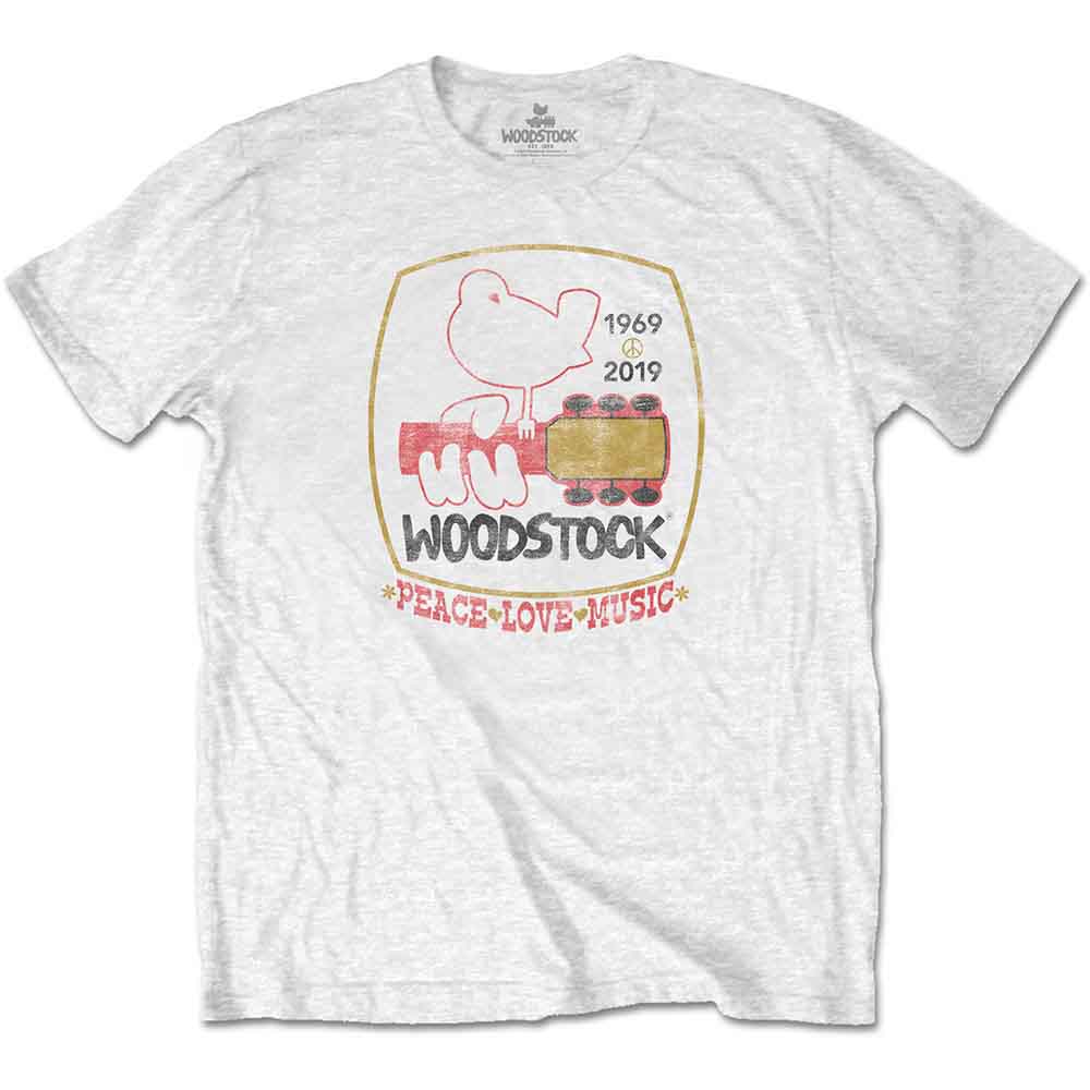Woodstock Peace Love Music Mens T Shirt