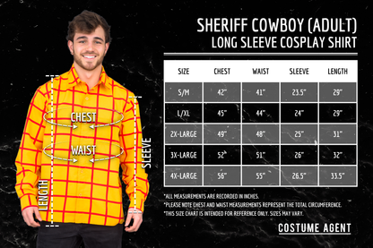 Toy Story Sheriff Cowboy Costume Shirt