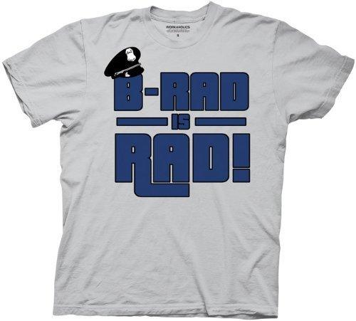 Workaholics B-Rad is Rad Adult Light Gray T Shirt