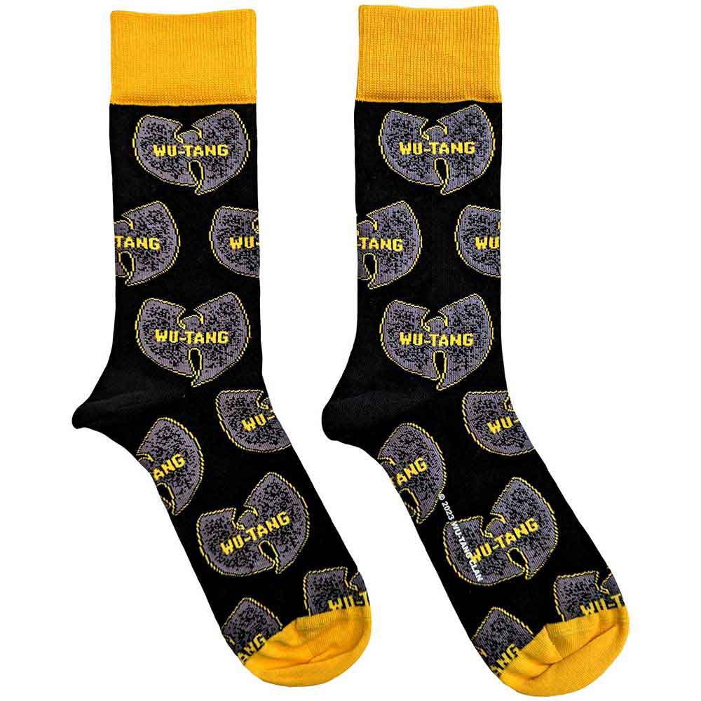 Wu-tang Clan Grey Logos Socks Black