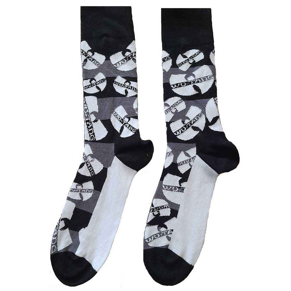 Wu-tang Clan Logos Monochrome Socks Black, White, Grey