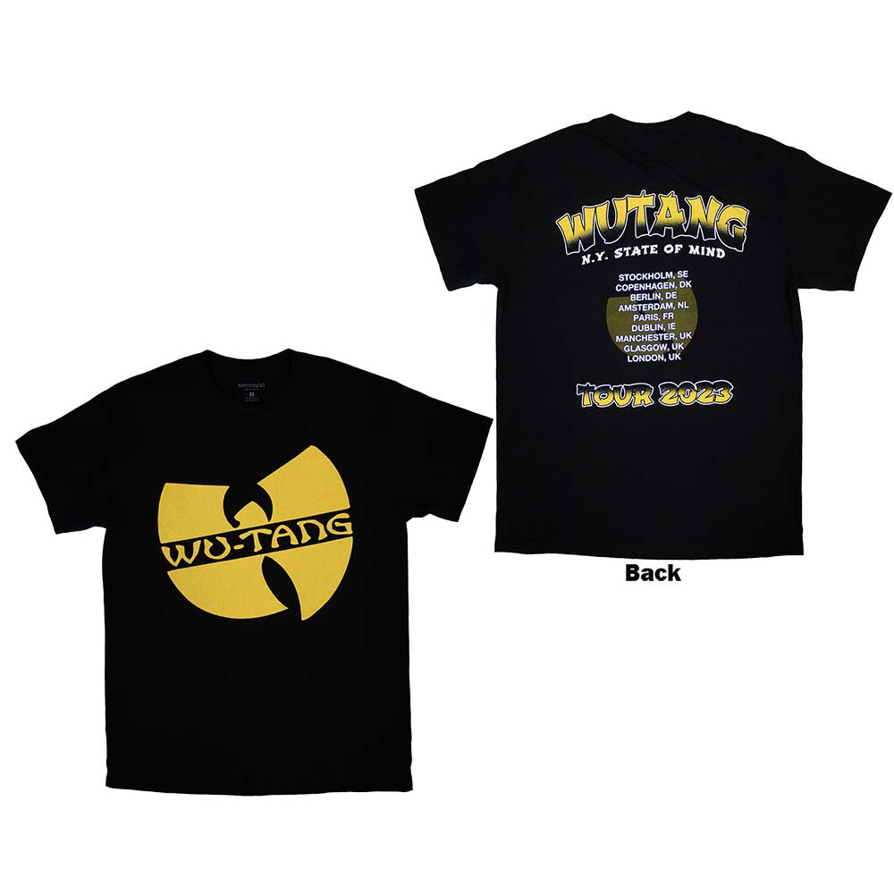 Wu-tang Clan Tour '23 Slanted Logo State Of Mind Mens T Shirt