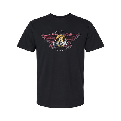 Aerosmith Band Logo Licensed Mens T Shirt Black