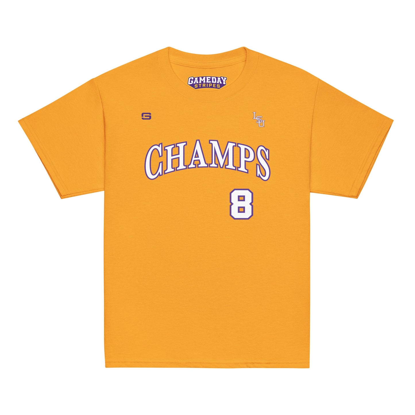 LSU Baseball National Champions Jersey Youth Kids T Shirt Gold