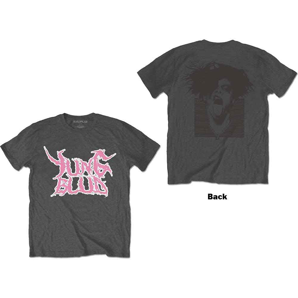 YUNGBLUD DEADHAPPY Pink Mens T Shirt