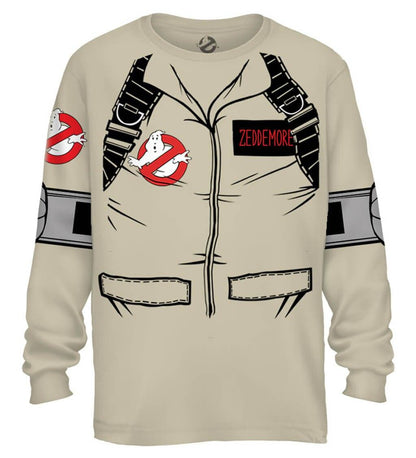 Zeddemore Long Sleeve Costume T Shirt With Back Print