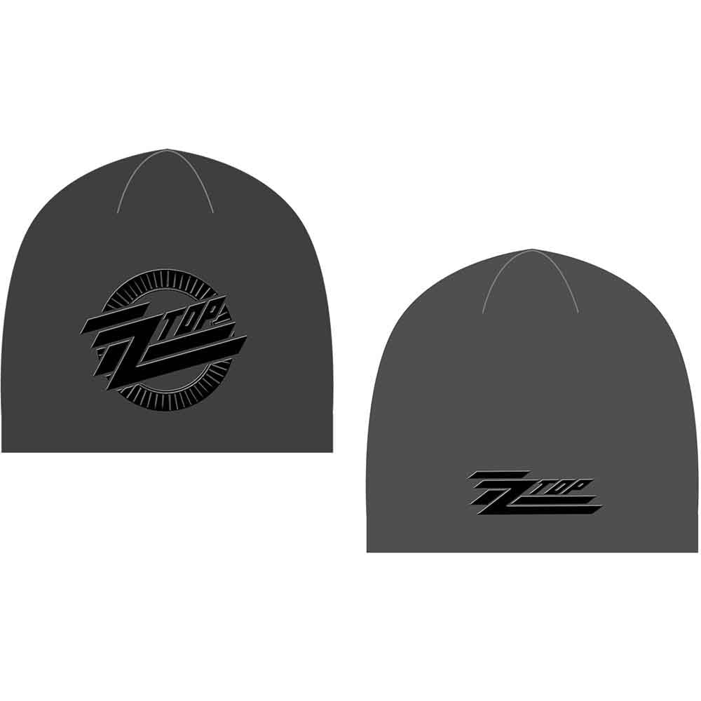 ZZ Top Circle Logo Beanie Hat Grey