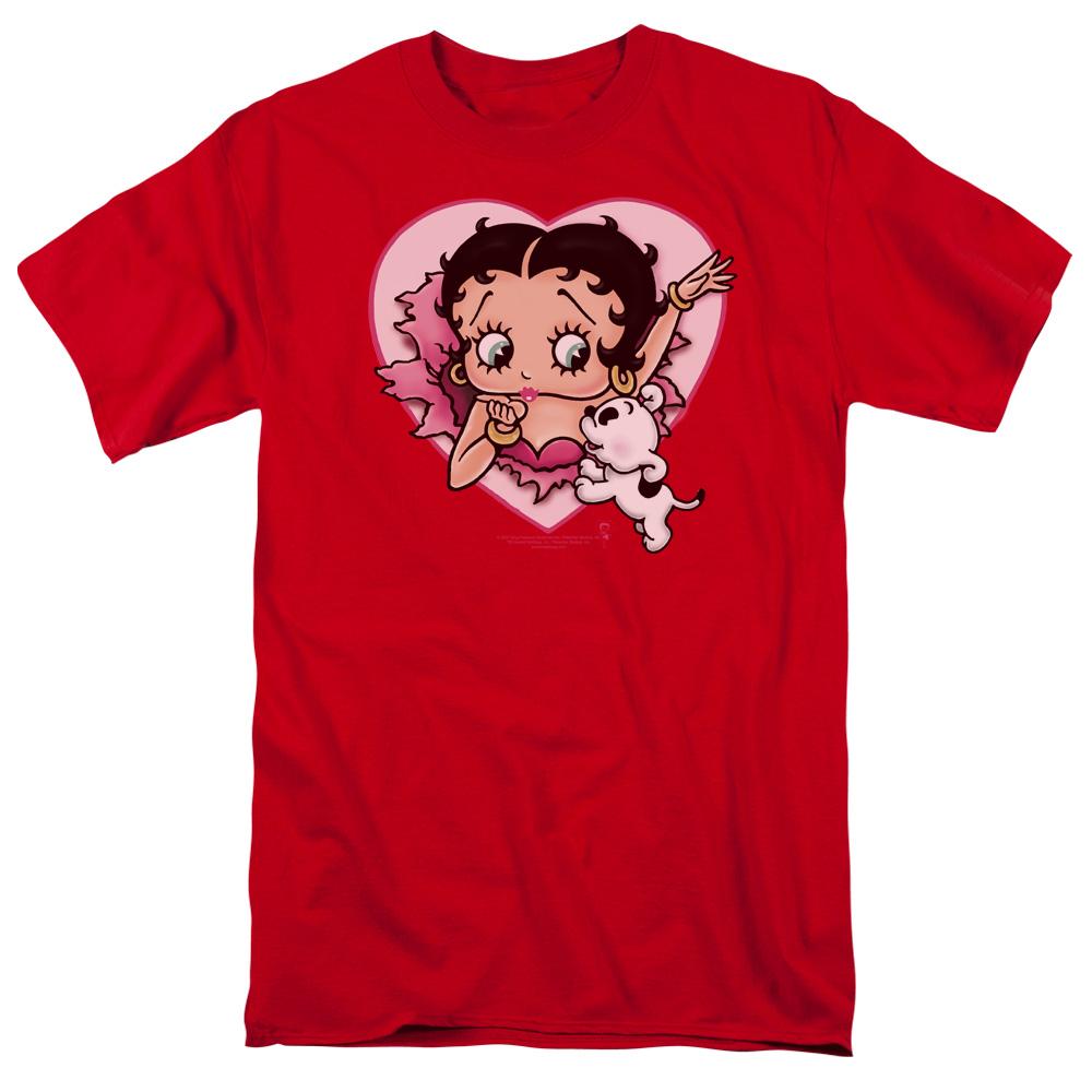 Betty Boop I Love Betty Mens T Shirt Red
