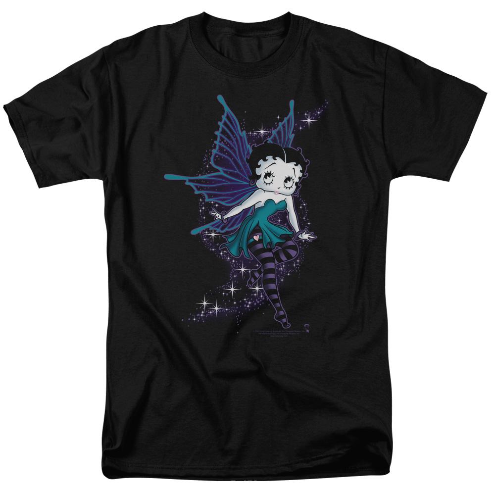 Betty Boop Sparkle Fairy Mens T Shirt Black