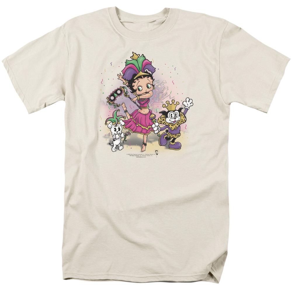 Betty Boop Celebration Mens T Shirt Cream