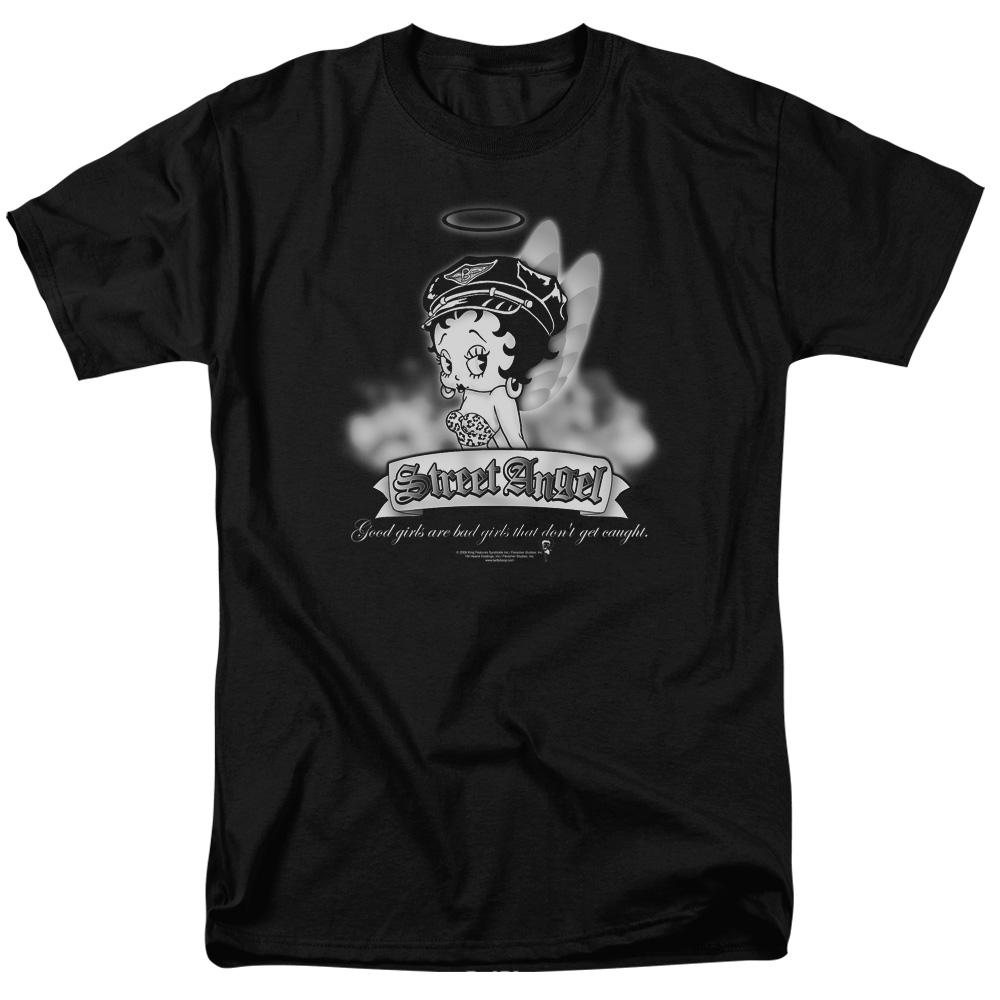 Betty Boop Street Angel Mens T Shirt Black