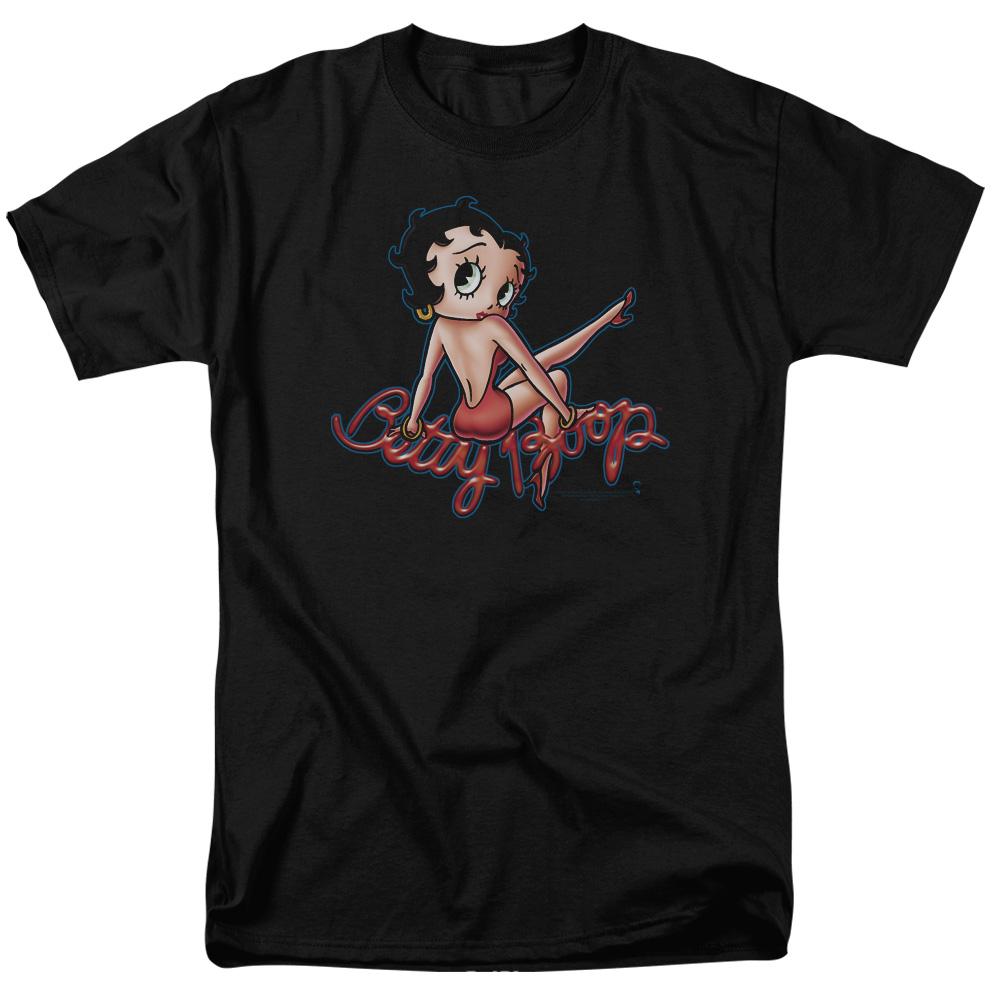 Betty Boop Bettys Back Mens T Shirt Black