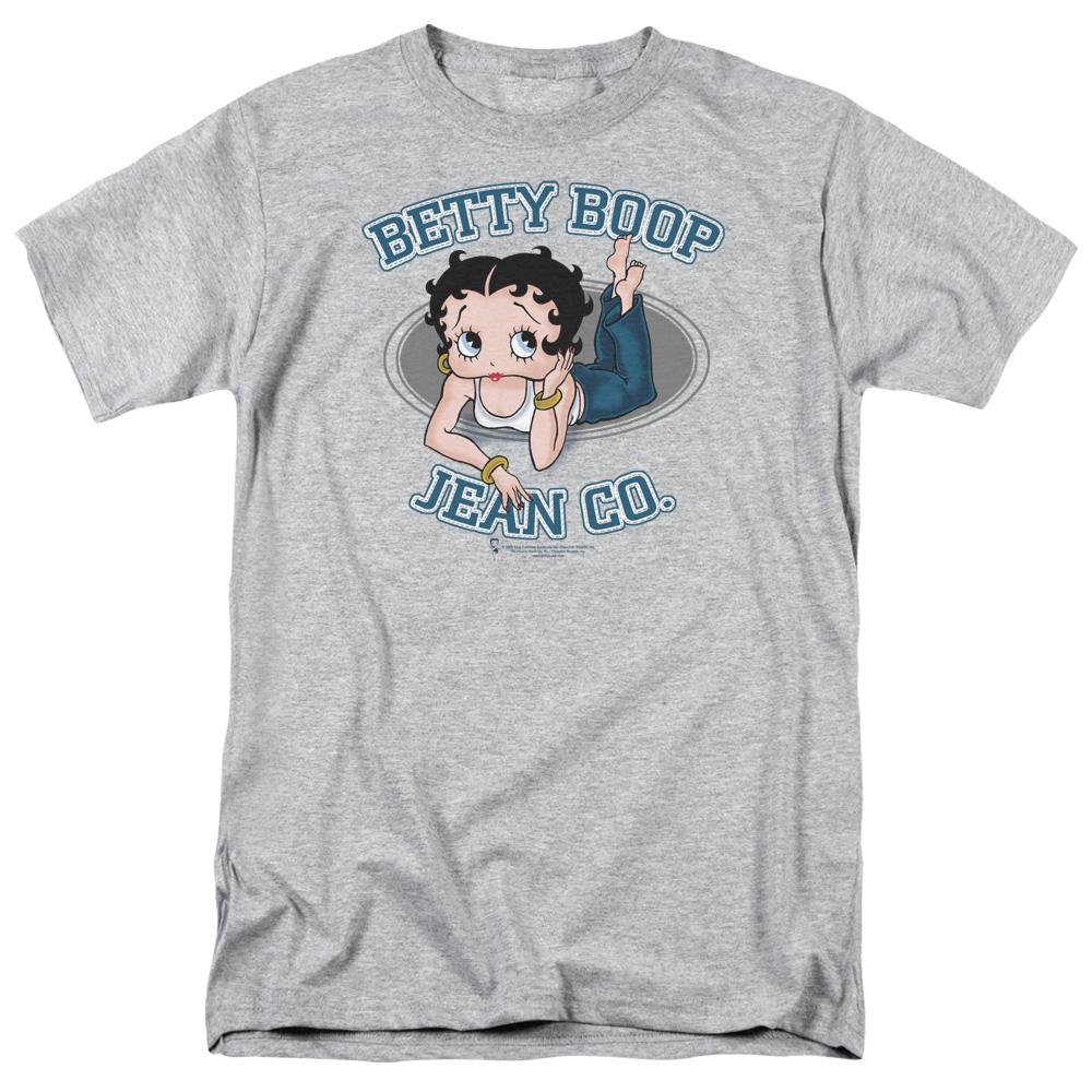 Betty Boop Jean Co Mens T Shirt Athletic Heather