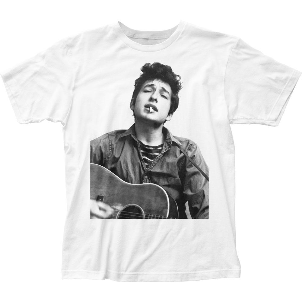 Bob Dylan Portrait Mens T Shirt White