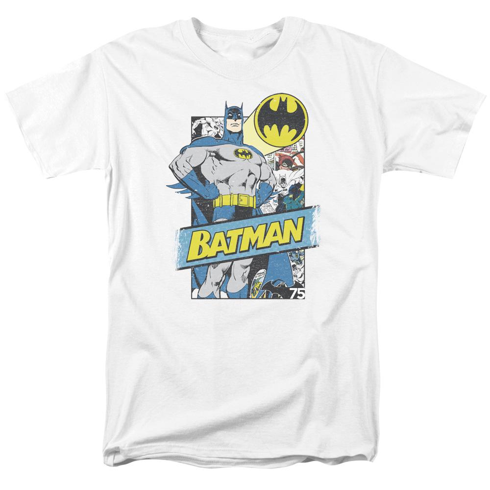 Batman Out Of The Pages Mens T Shirt White