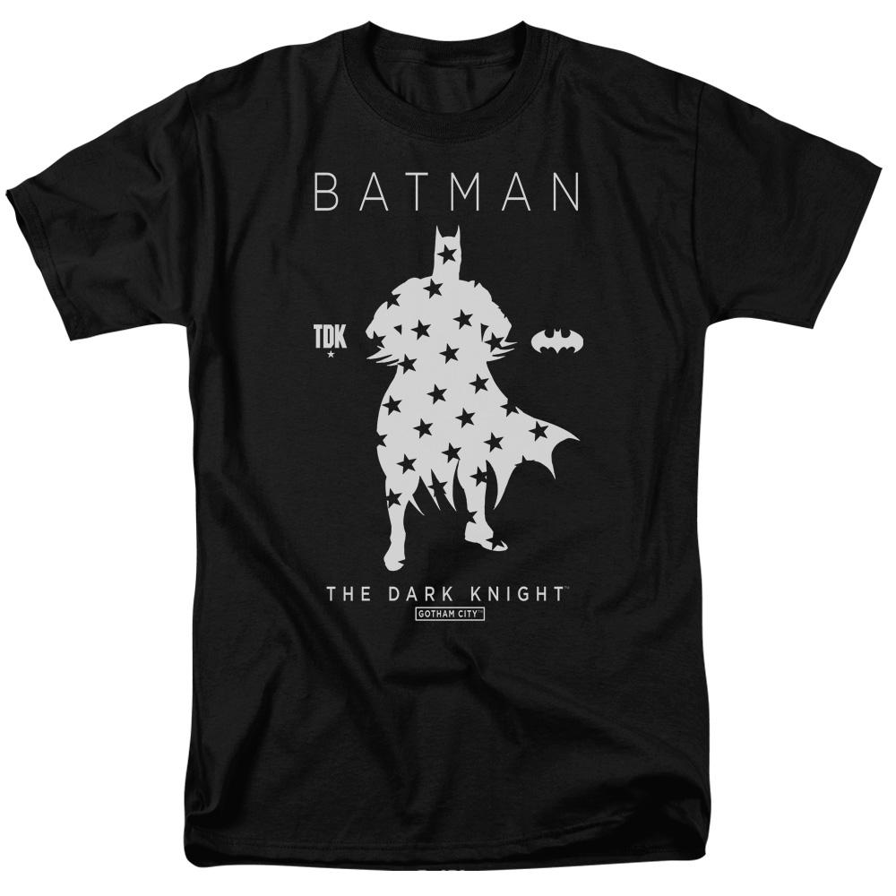 Batman Star Silhouete Mens T Shirt Black