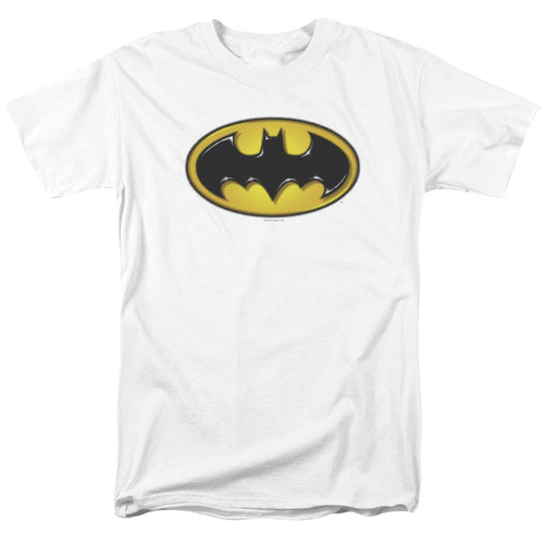 Batman Airbrush Bat Symbol Mens T Shirt White